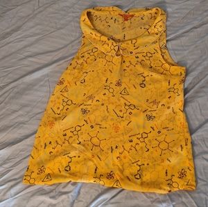 Mod cloth science Peter pan sleeveless blouse